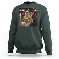 Funny Raccoon Eating Pickles Meme Sweatshirt