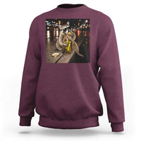 Funny Raccoon Eating Pickles Meme Sweatshirt