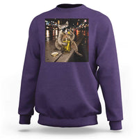Funny Raccoon Eating Pickles Meme Sweatshirt