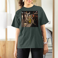 Funny Raccoon Eating Pickles Meme T Shirt For Women