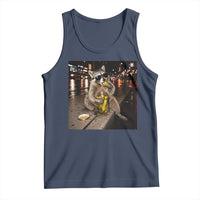 Funny Raccoon Eating Pickles Meme Tank Top