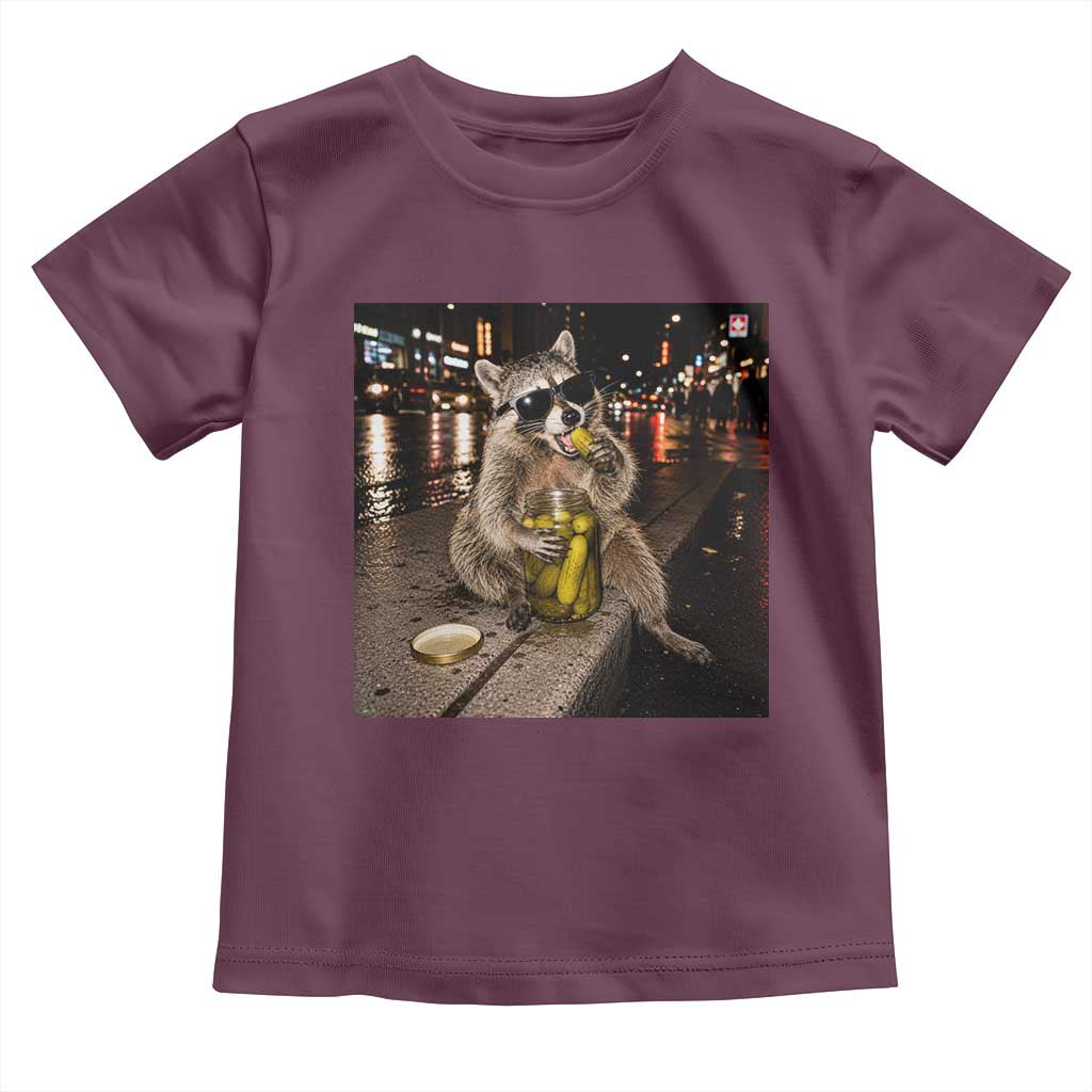 Funny Raccoon Eating Pickles Meme Toddler T Shirt
