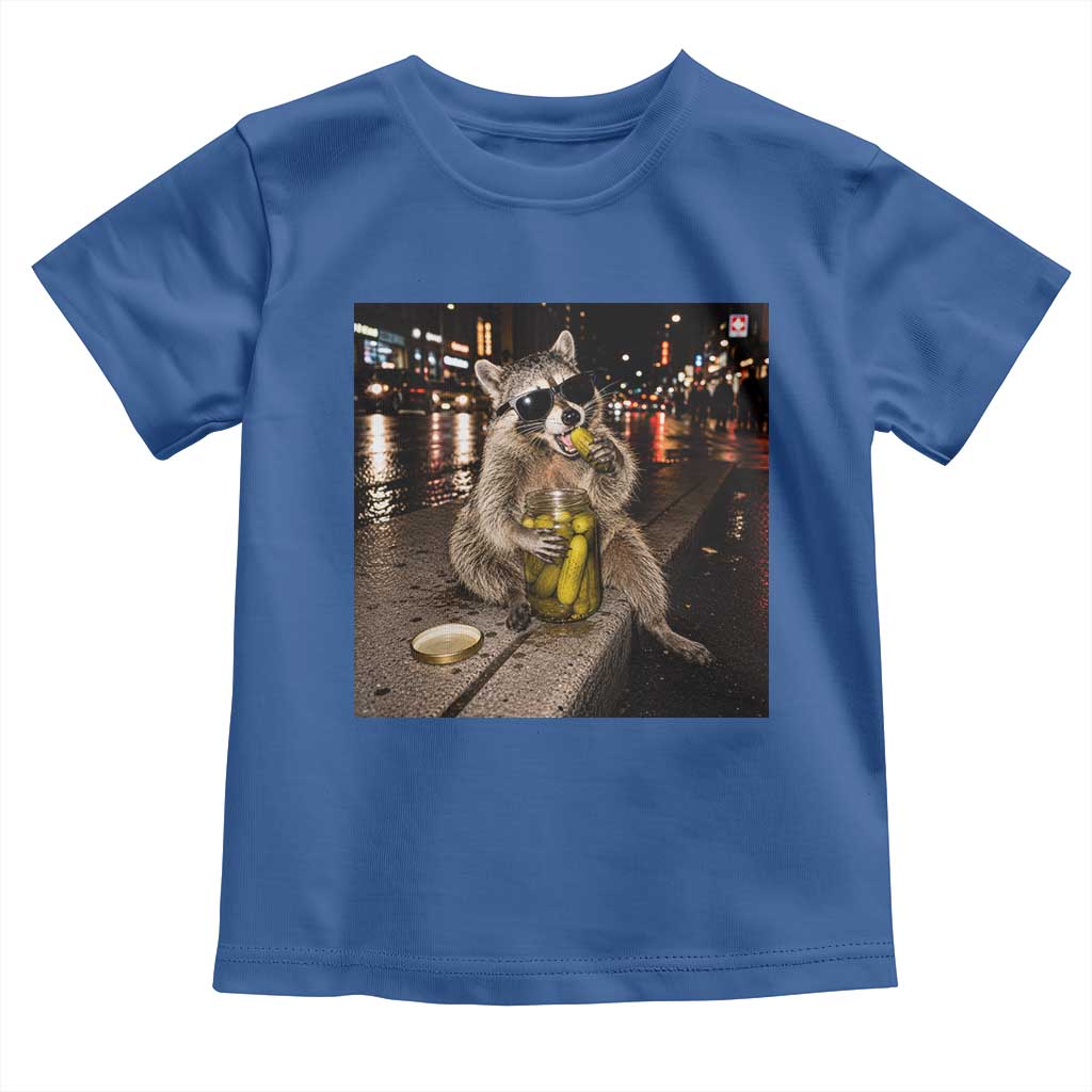 Funny Raccoon Eating Pickles Meme Toddler T Shirt