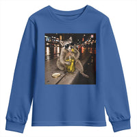 Funny Raccoon Eating Pickles Meme Youth Sweatshirt