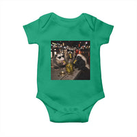 Funny Raccoon Skunk Possum Eating Pickles Baby Onesie Support Local Street Cats Retro Animal Meme