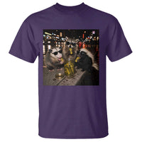 Funny Raccoon Skunk Possum Eating Pickles T Shirt Support Local Street Cats Retro Animal Meme