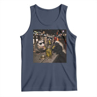 Funny Raccoon Skunk Possum Eating Pickles Tank Top Support Local Street Cats Retro Animal Meme