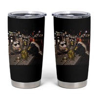 Funny Raccoon Skunk Possum Eating Pickles Tumbler Cup Support Local Street Cats Retro Animal Meme