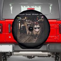 Support Local Street Cats Spare Tire Cover Funny Raccoon Skunk Possum Animal Meme