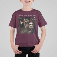 Support Local Street Cats T Shirt For Kid Funny Raccoon Skunk Possum Animal Meme