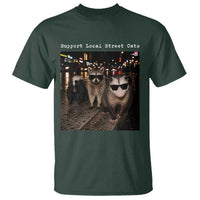 Support Local Street Cats T Shirt Funny Raccoon Skunk Possum Animal Meme