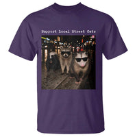 Support Local Street Cats T Shirt Funny Raccoon Skunk Possum Animal Meme