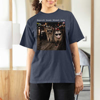 Support Local Street Cats T Shirt For Women Funny Raccoon Skunk Possum Animal Meme