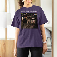 Support Local Street Cats T Shirt For Women Funny Raccoon Skunk Possum Animal Meme