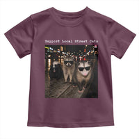 Support Local Street Cats Toddler T Shirt Funny Raccoon Skunk Possum Animal Meme