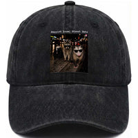Support Local Street Cats Washed Cotton Baseball Cap Funny Raccoon Skunk Possum Animal Meme