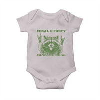 Raccoon 40th Birthday Baby Onesie Funny Feral And Forty Vintage 1986 40 Year Old Gift