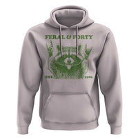 Raccoon 40th Birthday Hoodie Funny Feral And Forty Vintage 1986 40 Year Old Gift
