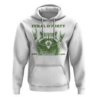 Raccoon 40th Birthday Hoodie Funny Feral And Forty Vintage 1986 40 Year Old Gift