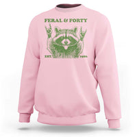 Raccoon 40th Birthday Sweatshirt Funny Feral And Forty Vintage 1986 40 Year Old Gift