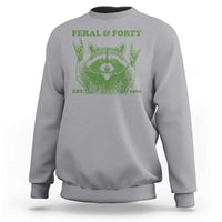 Raccoon 40th Birthday Sweatshirt Funny Feral And Forty Vintage 1986 40 Year Old Gift