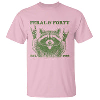 Raccoon 40th Birthday T Shirt Funny Feral And Forty Vintage 1986 40 Year Old Gift