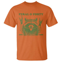 Raccoon 40th Birthday T Shirt Funny Feral And Forty Vintage 1986 40 Year Old Gift