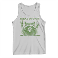 Raccoon 40th Birthday Tank Top Funny Feral And Forty Vintage 1986 40 Year Old Gift
