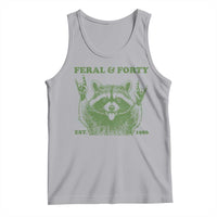 Raccoon 40th Birthday Tank Top Funny Feral And Forty Vintage 1986 40 Year Old Gift