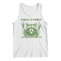 Raccoon 40th Birthday Tank Top Funny Feral And Forty Vintage 1986 40 Year Old Gift