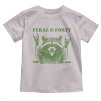 Raccoon 40th Birthday Toddler T Shirt Funny Feral And Forty Vintage 1986 40 Year Old Gift