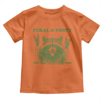 Raccoon 40th Birthday Toddler T Shirt Funny Feral And Forty Vintage 1986 40 Year Old Gift