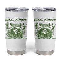 Raccoon 40th Birthday Tumbler Cup Funny Feral And Forty Vintage 1986 40 Year Old Gift