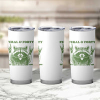 Raccoon 40th Birthday Tumbler Cup Funny Feral And Forty Vintage 1986 40 Year Old Gift