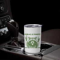 Raccoon 40th Birthday Tumbler Cup Funny Feral And Forty Vintage 1986 40 Year Old Gift