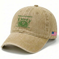 Raccoon 40th Birthday Washed Cotton Baseball Cap Funny Feral And Forty Vintage 1986 40 Year Old Gift