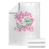 Later Gator Funny Alligator Meme Throw Blanket Last Day of School Summer Vacation Teachers Kids