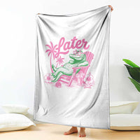 Later Gator Funny Alligator Meme Throw Blanket Last Day of School Summer Vacation Teachers Kids