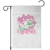 Later Gator Funny Alligator Meme Garden Flag Last Day of School Summer Vacation Teachers Kids