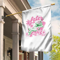 Later Gator Funny Alligator Meme Garden Flag Last Day of School Summer Vacation Teachers Kids