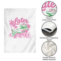 Later Gator Funny Alligator Meme Garden Flag Last Day of School Summer Vacation Teachers Kids