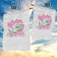 Later Gator Funny Alligator Meme Garden Flag Last Day of School Summer Vacation Teachers Kids