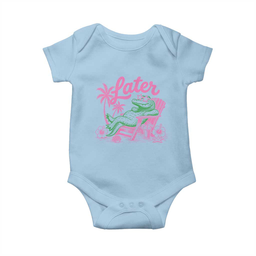 Later Gator Funny Alligator Meme Baby Onesie Last Day of School Summer Vacation Teachers Kids