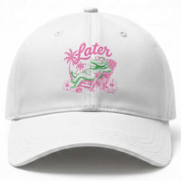 Later Gator Funny Alligator Meme Baseball Cap Last Day of School Summer Vacation Teachers Kids