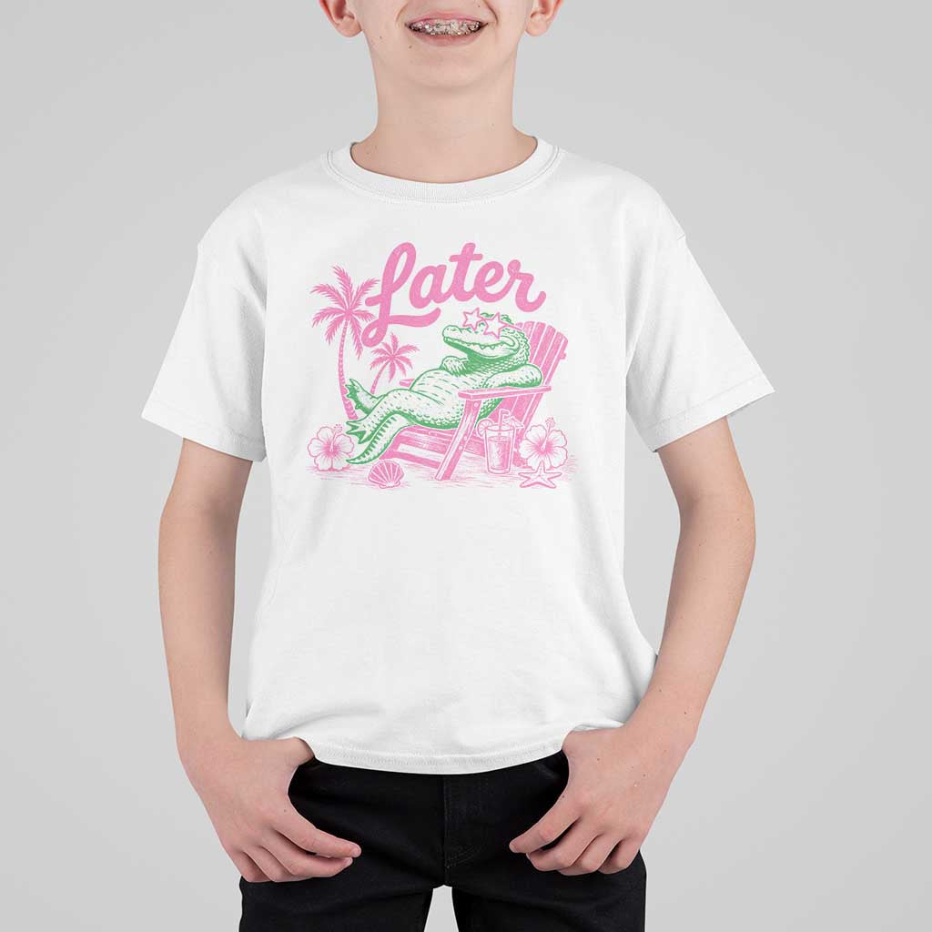 Later Gator Funny Alligator Meme T Shirt For Kid Last Day of School Summer Vacation Teachers Kids