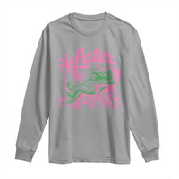 Later Gator Funny Alligator Meme Long Sleeve Shirt Last Day of School Summer Vacation Teachers Kids