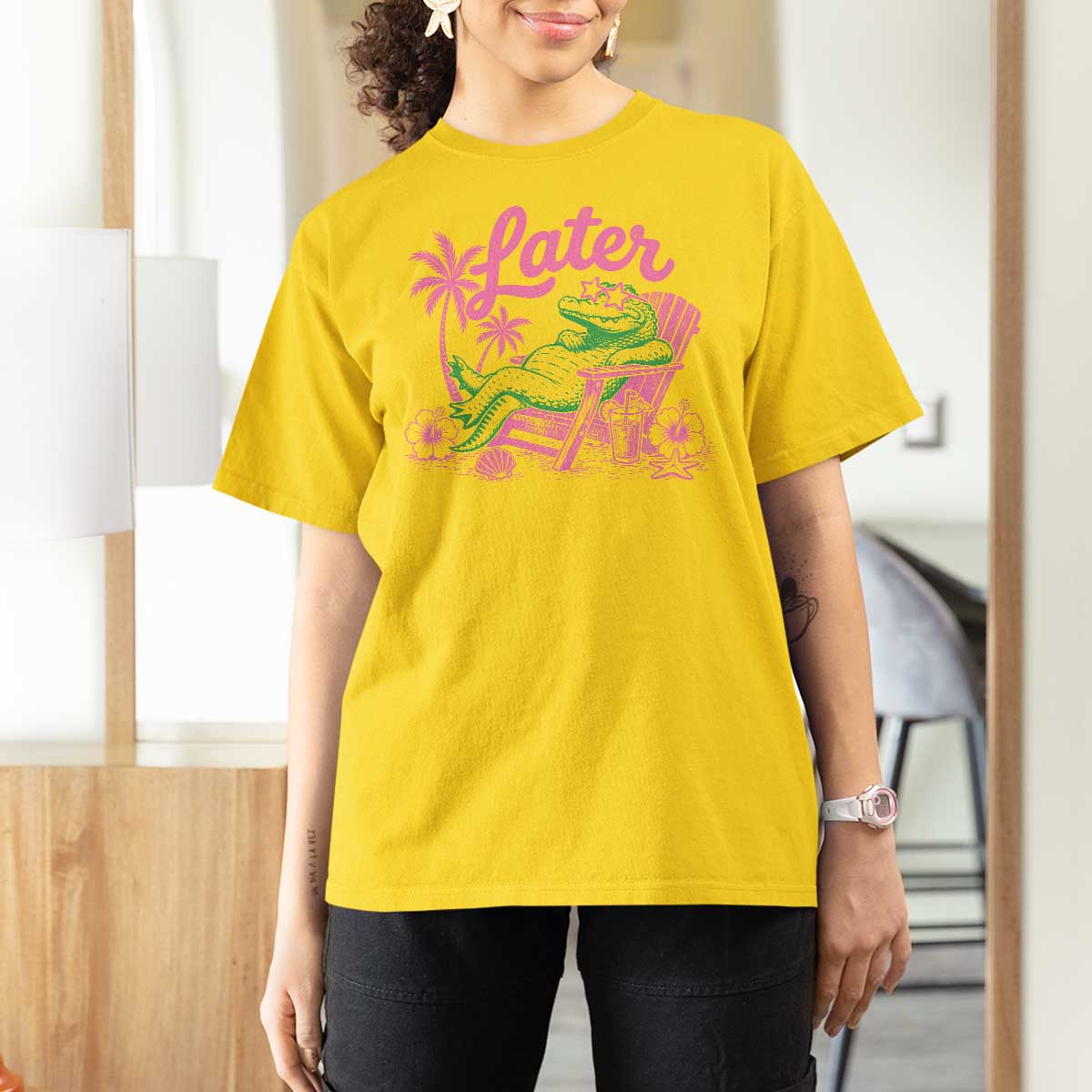 Later Gator Funny Alligator Meme T Shirt For Women Last Day of School Summer Vacation Teachers Kids