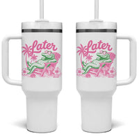 Later Gator Funny Alligator Meme Tumbler With Handle Last Day of School Summer Vacation Teachers Kids