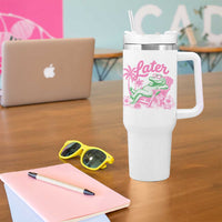 Later Gator Funny Alligator Meme Tumbler With Handle Last Day of School Summer Vacation Teachers Kids
