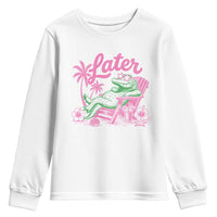 Later Gator Funny Alligator Meme Youth Sweatshirt Last Day of School Summer Vacation Teachers Kids